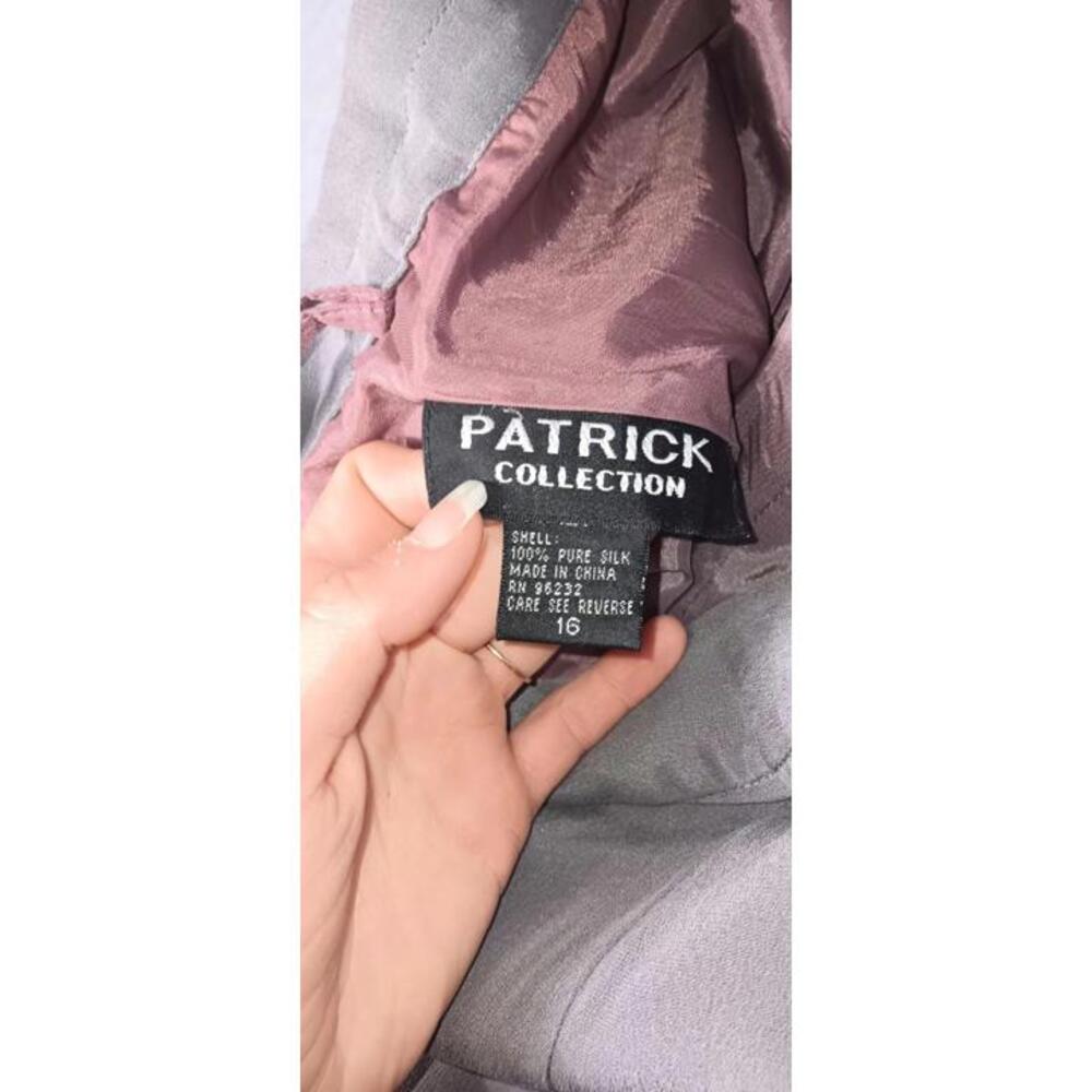 Patrick Collection 100% Silk Dress Slack Pants Womens Size 16 Gray Wide Leg... - Picture 5 of 10